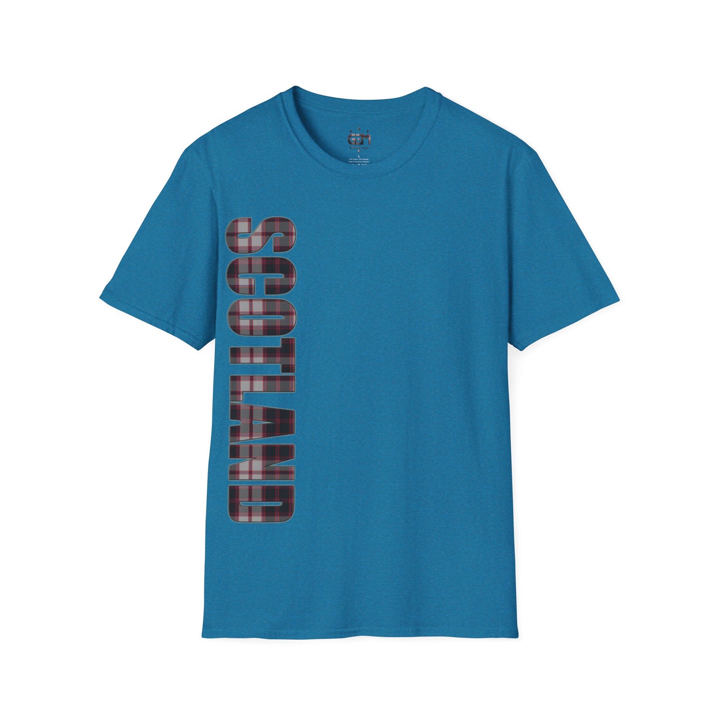 تي شيرت اسكتلندا بحروف MacPherson Tartan Softstyle، تي شيرت للجنسين، ألوان مختلفة