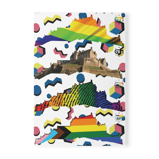 Edinburgh Castle Pride Retro Softcover Notebook, A5