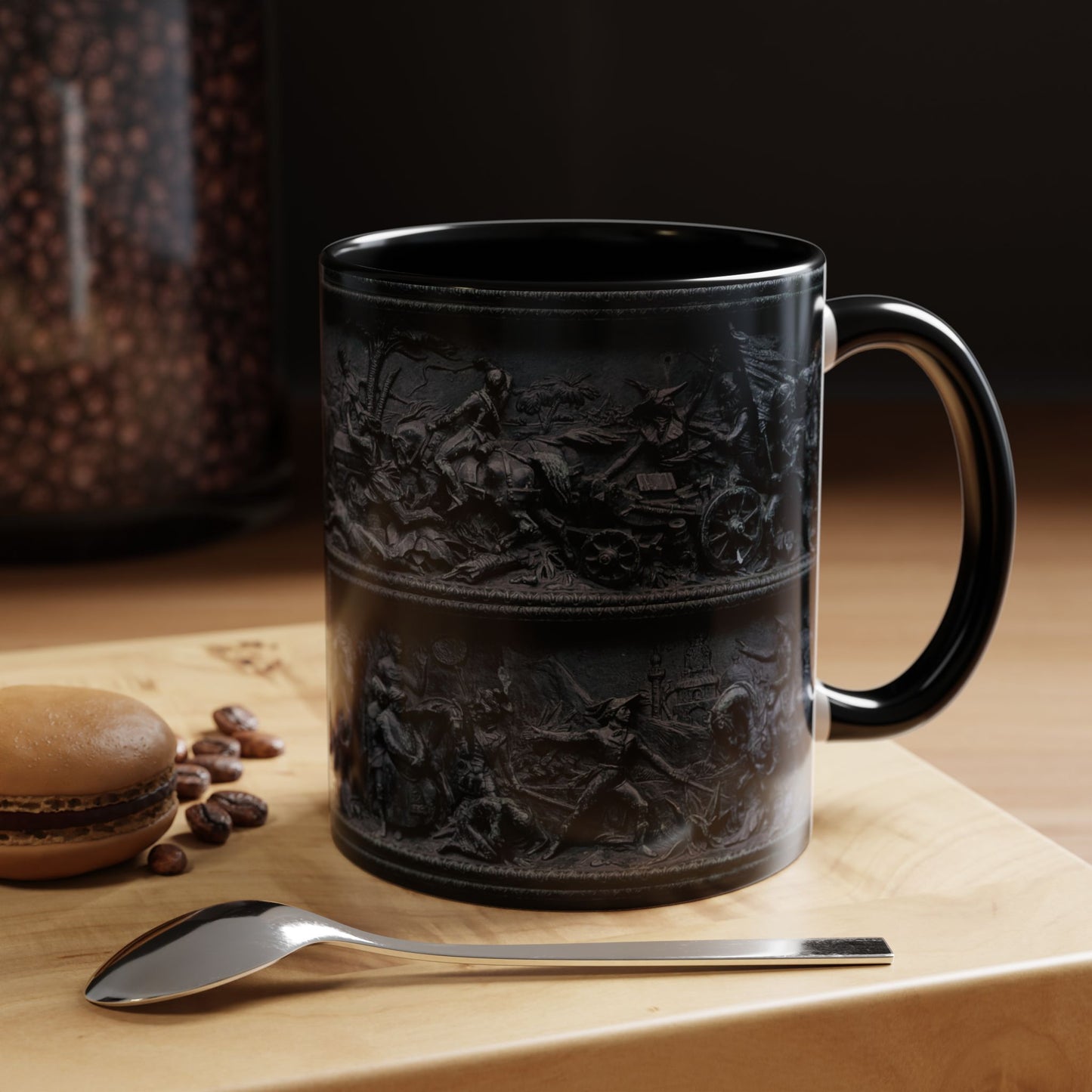 Tasses décoratives Écosse en gros plan - Scènes variées (noir)