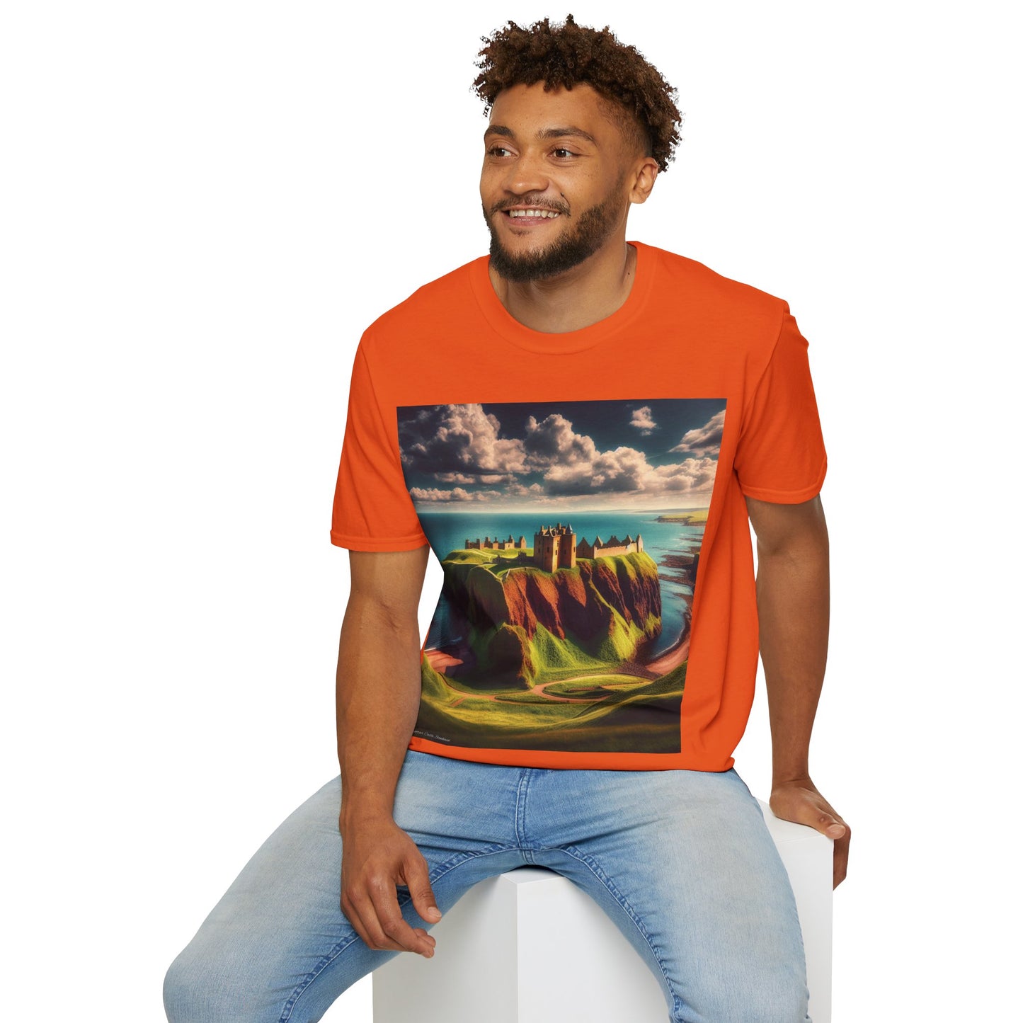 Dunnottar Castle - Stonehaven Softstyle T-Shirt, Unisex Tee, Scottish Landmarks, Various Colours