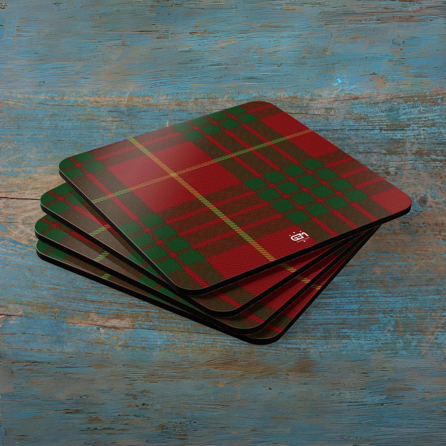 Scottish Tartan Cork Coaster Set (A-F)
