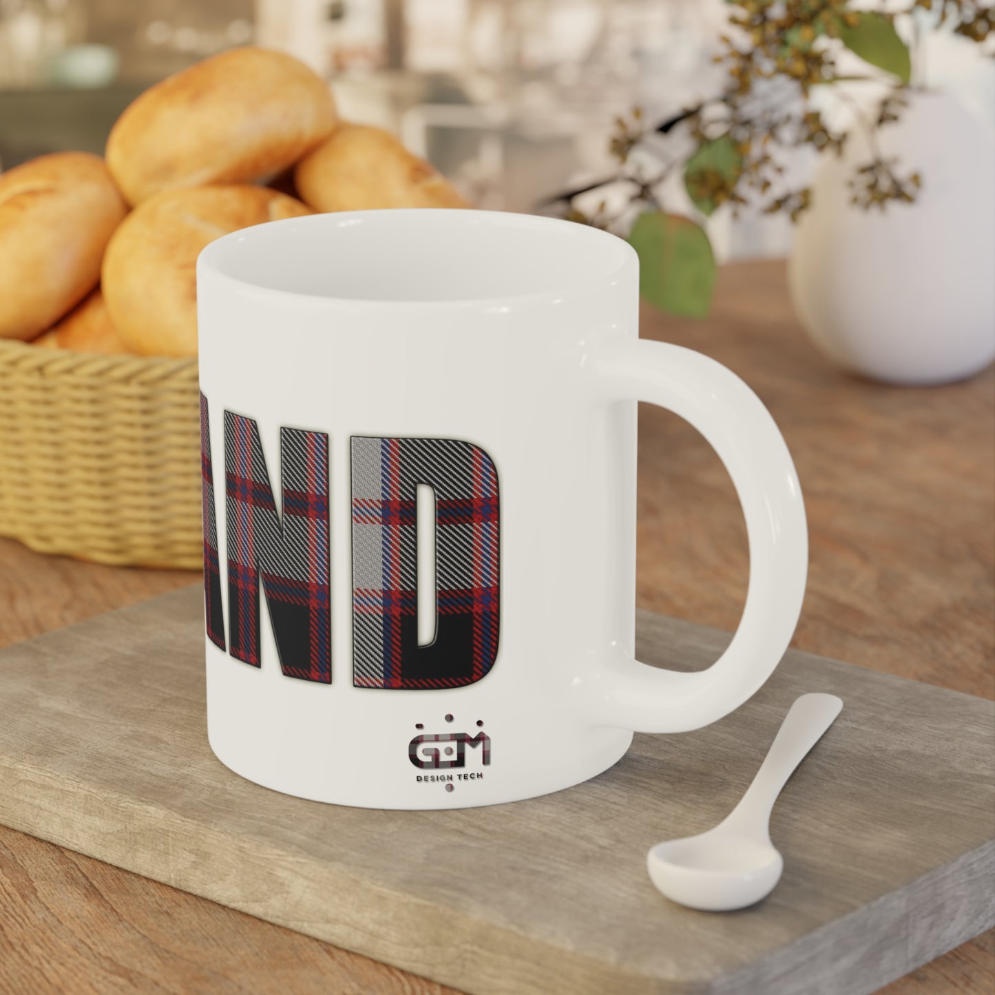 Scotland Tartan Mug - MacPherson Tartan, Various Sizes