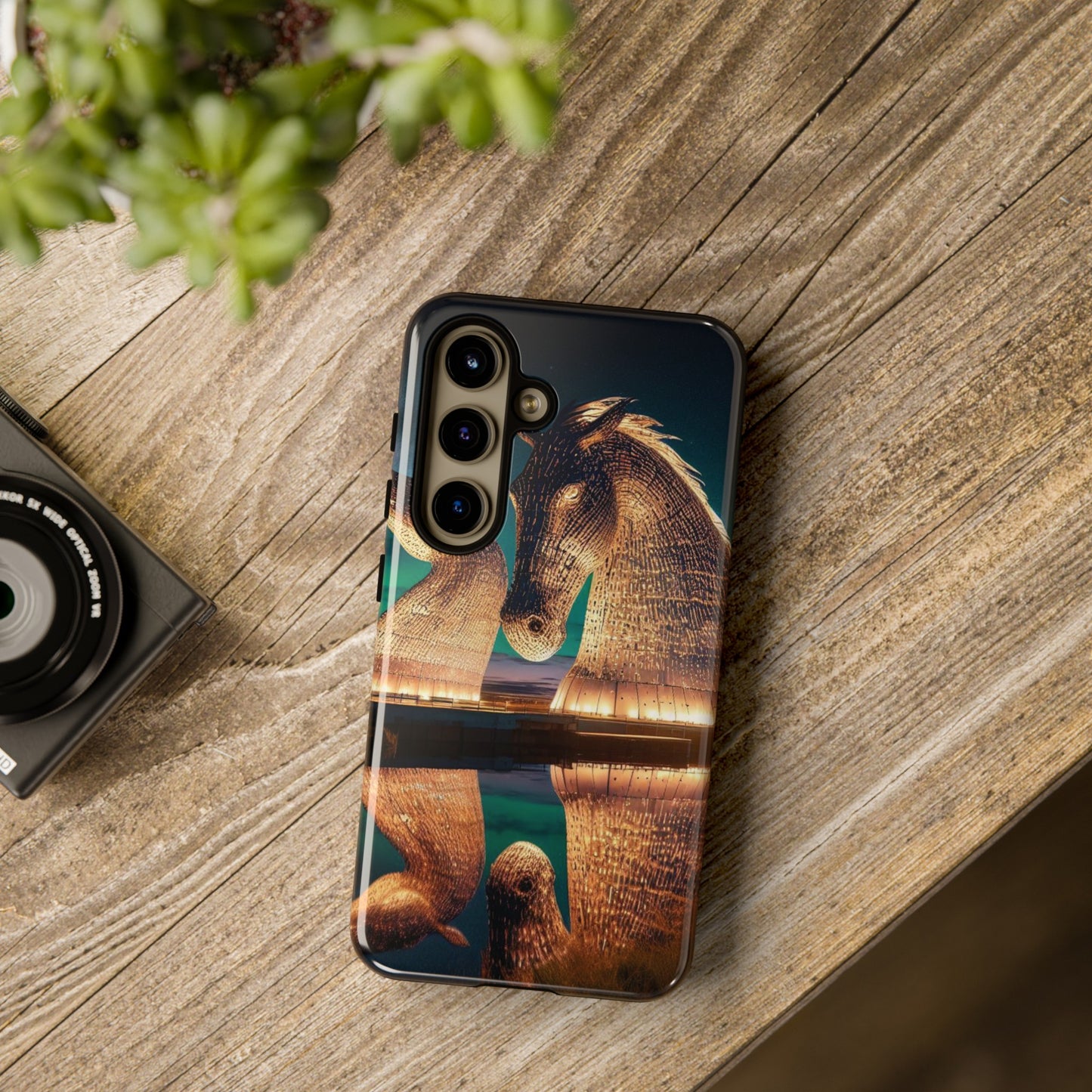 Kelpies Northern Lights Art Phone Case, Scotland, Various