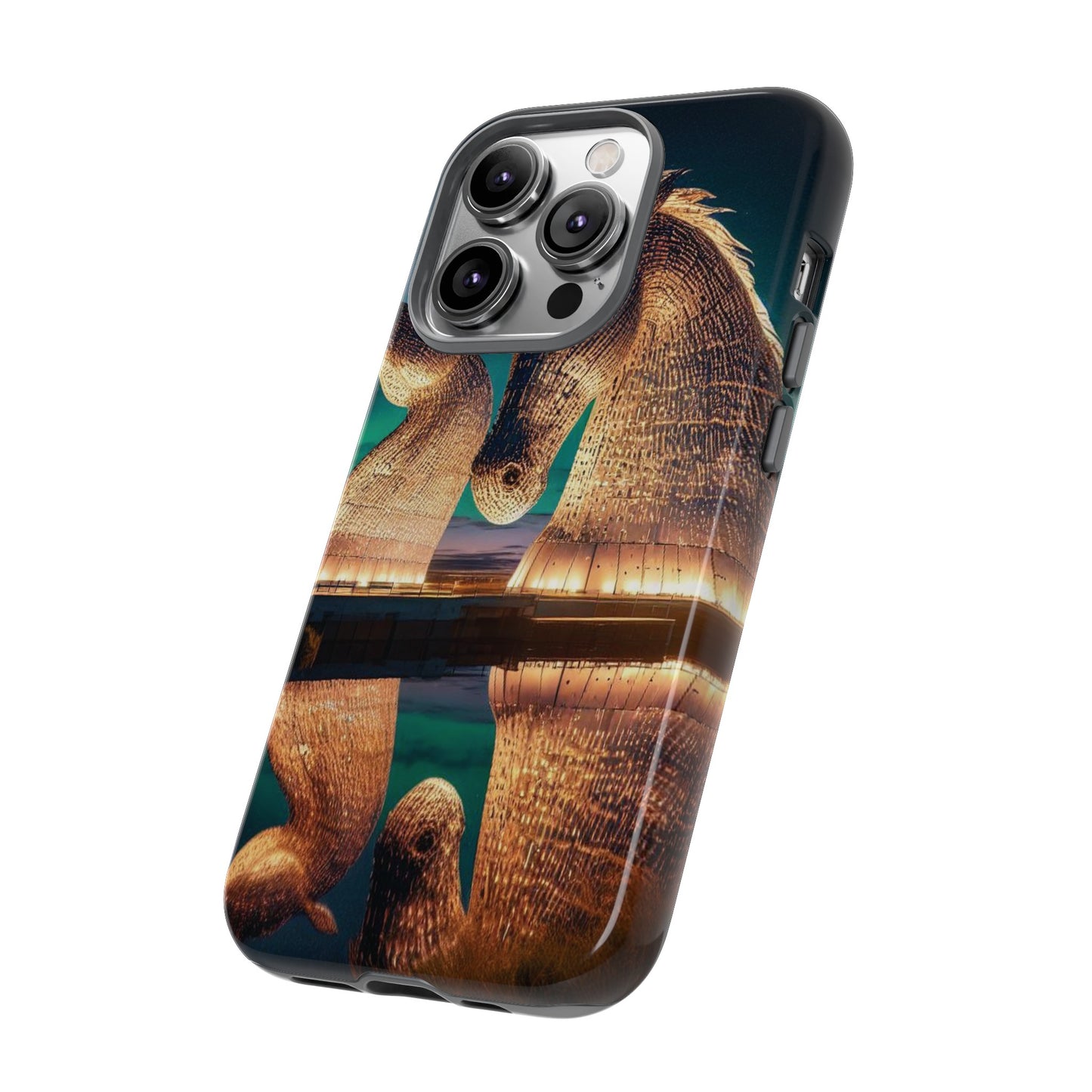 Kelpies Northern Lights Art Phone Case, Scotland, Various