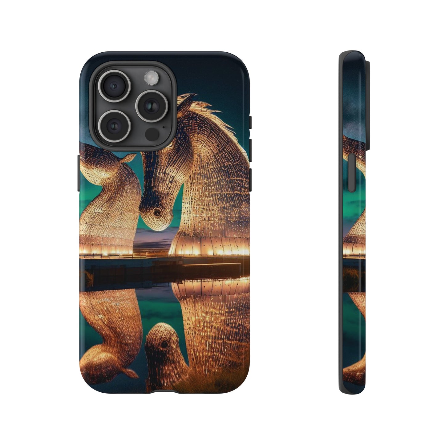 Kelpies Northern Lights Art Phone Case, Scotland, Various