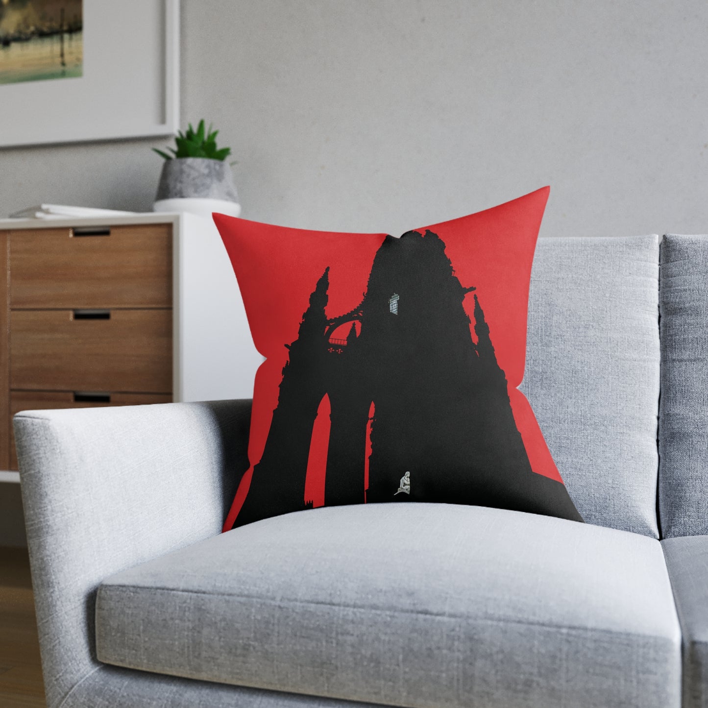 Coussins carrés Scotland Art Silhouette : différentes tailles