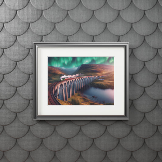 Glenfinnan Viaduct Fine Art Print, Scotland Art, Paper Frame, Différentes tailles, Horizontal