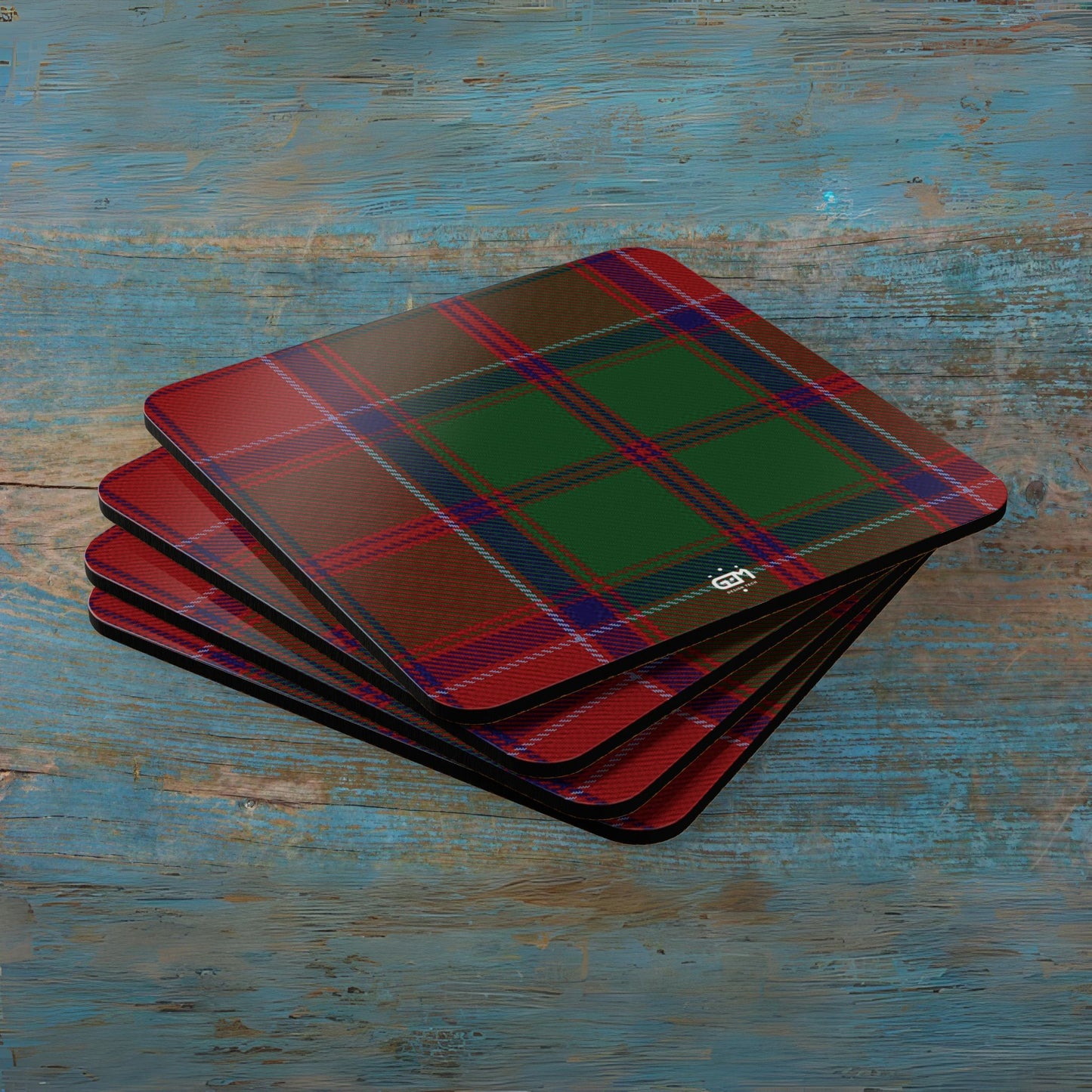 Scottish Tartan Cork Coaster Set (G-L)