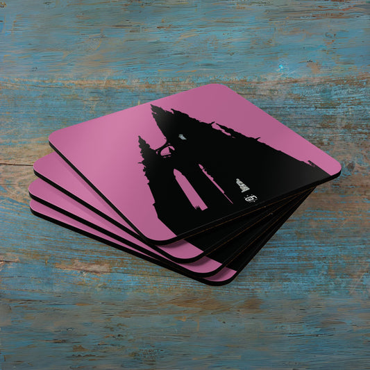 Scotland Art Cork Coaster Set - Silhouettes