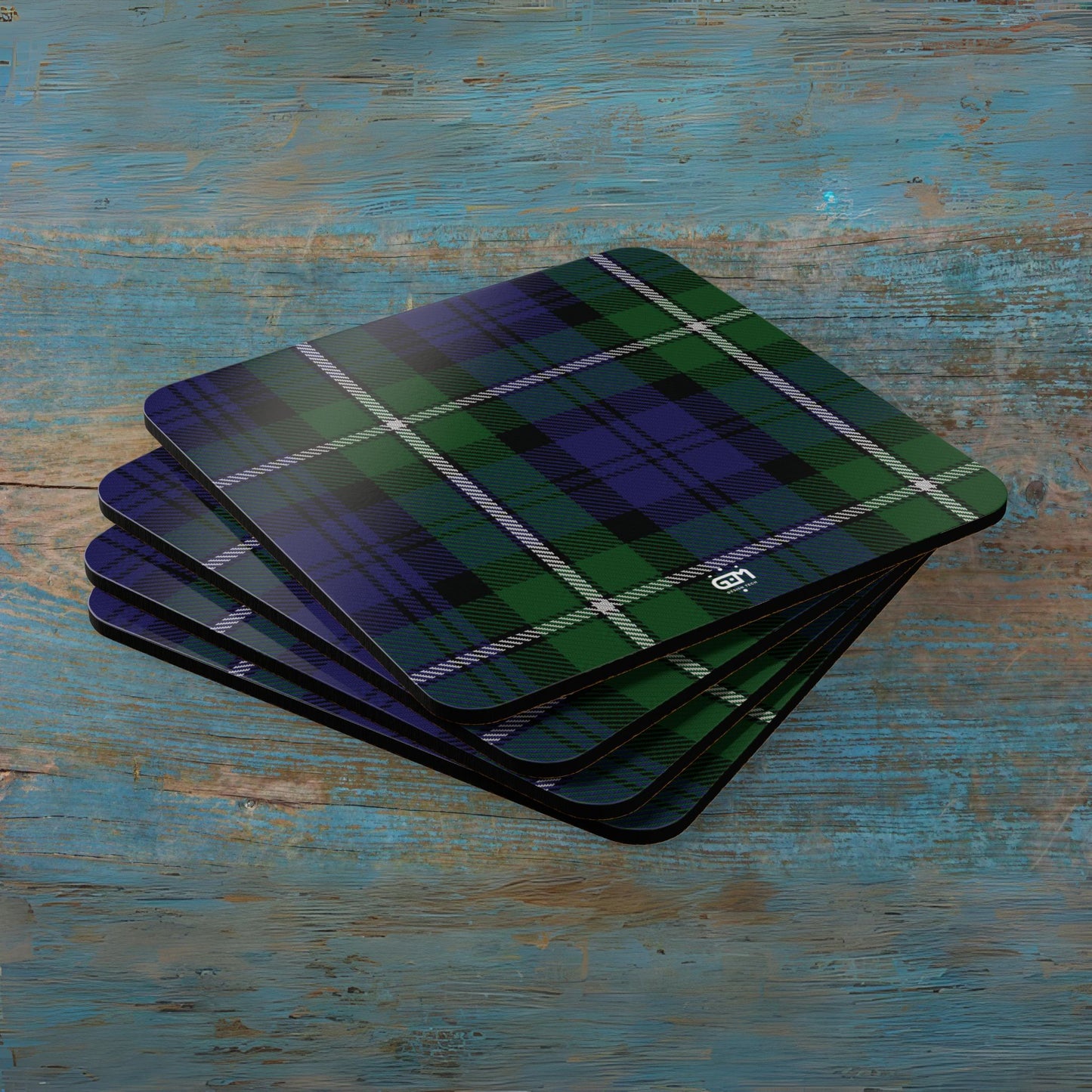 Scottish Tartan Cork Coaster Set (A-F)