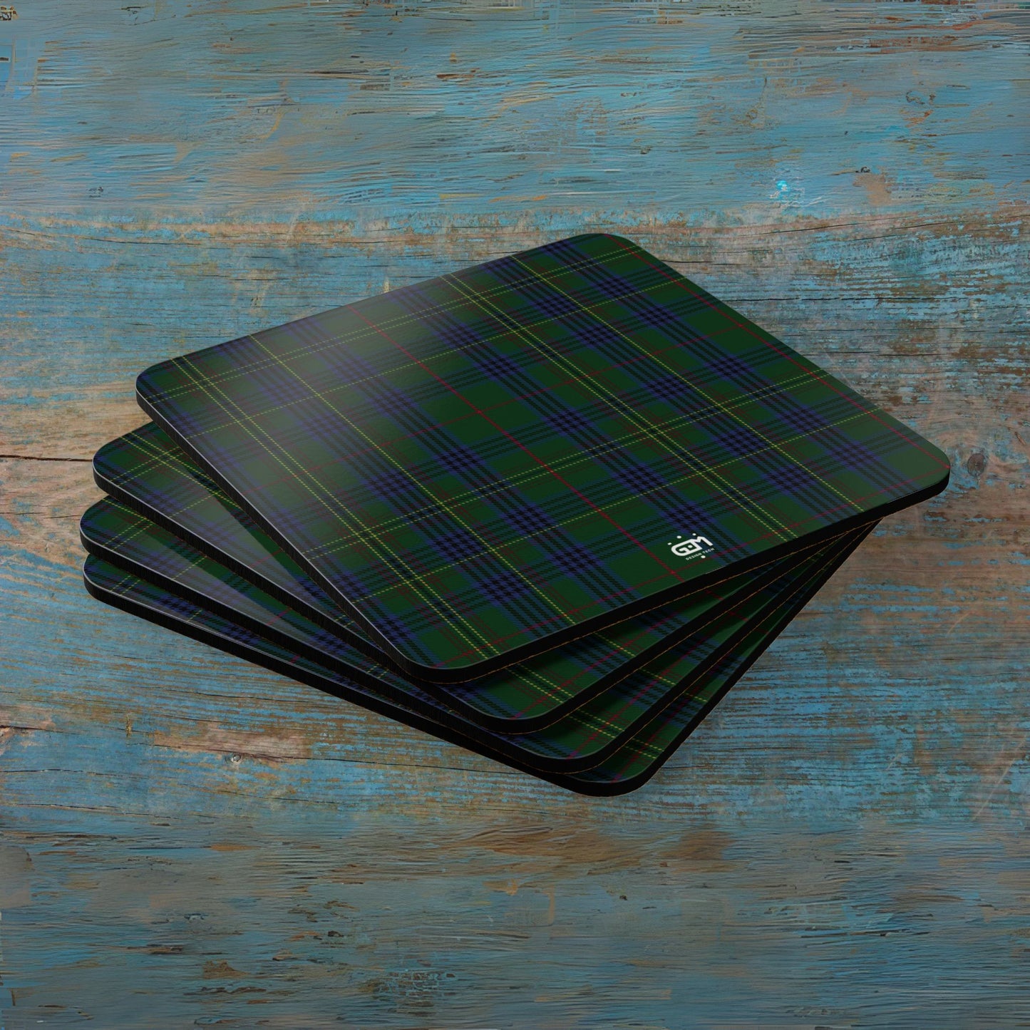 Scottish Tartan Cork Coaster Set (G-L)