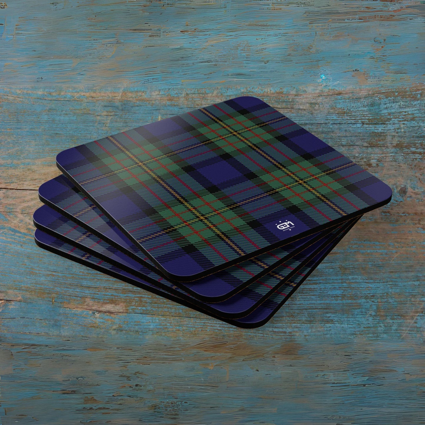 Scottish Tartan Cork Coaster Set (M/Mc/Mac)