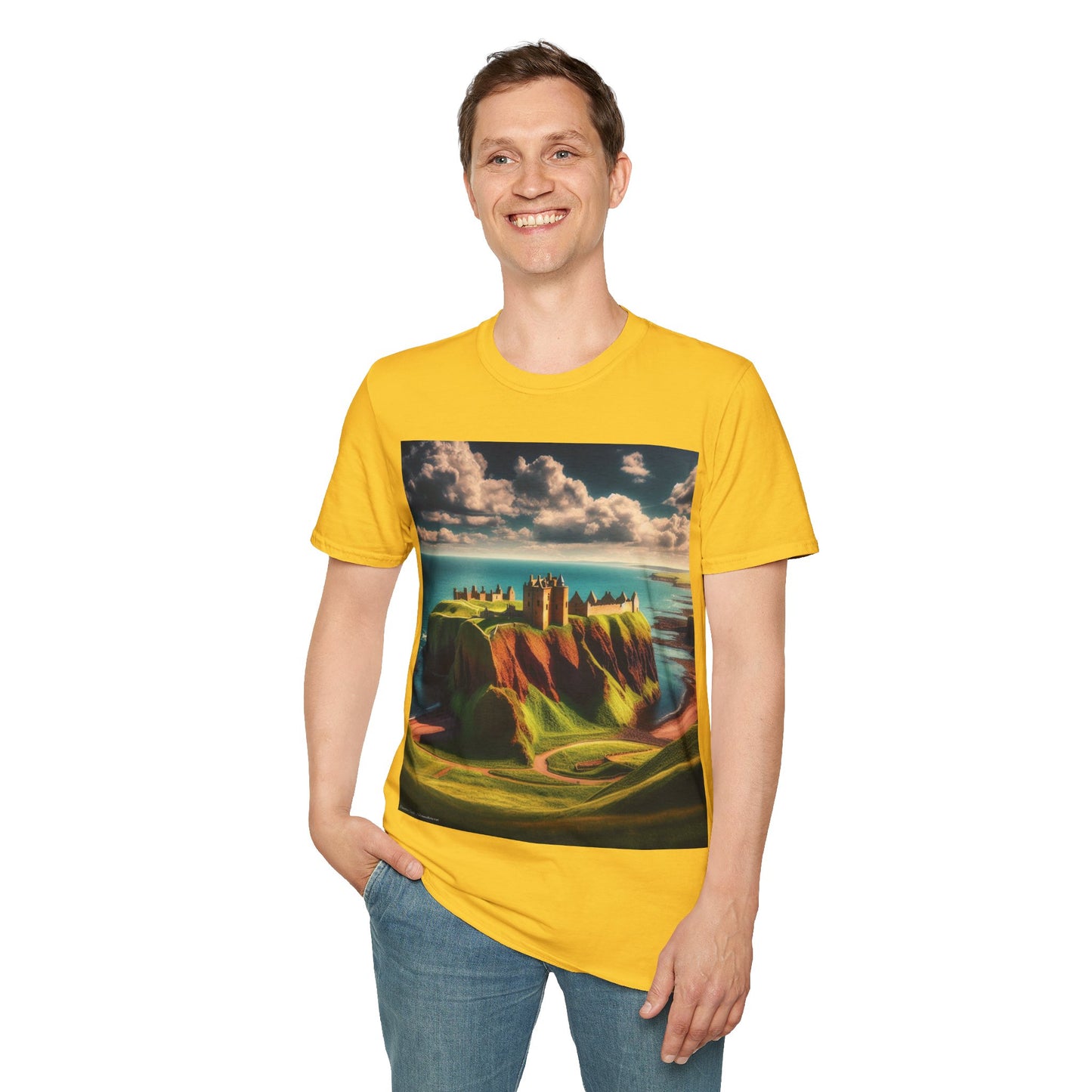 Dunnottar Castle - Stonehaven Softstyle T-Shirt, Unisex Tee, Scottish Landmarks, Various Colours