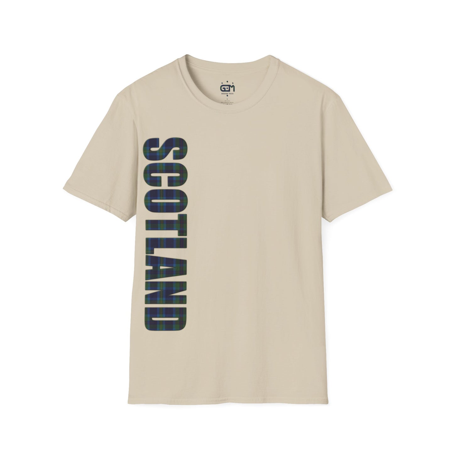 Scotland Lettering Miller Tartan Softstyle T-Shirt, Unisex Tee, Various Colours