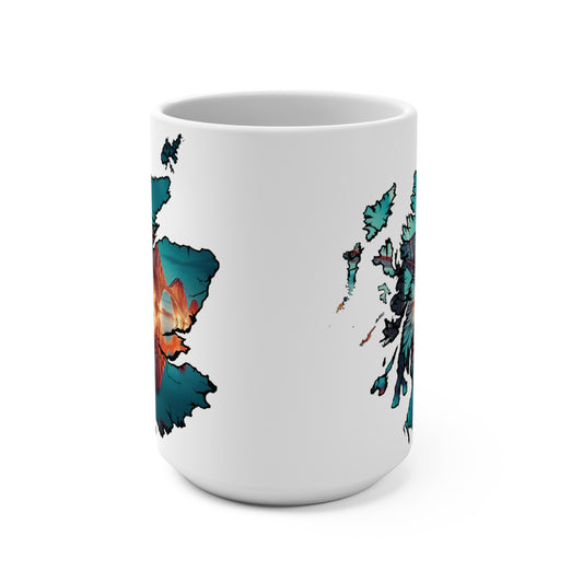 Scotland Map Mug 15oz, Forth Rail Bridge