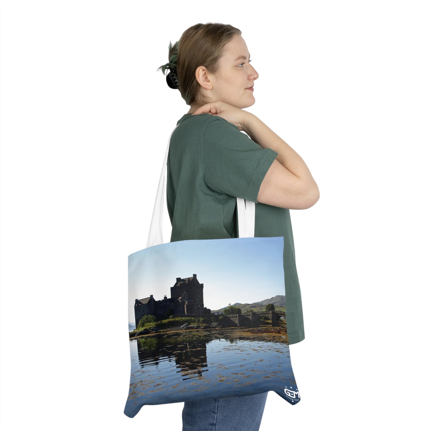 Sac fourre-tout à bandoulière avec photo du château d'Eileen Donan