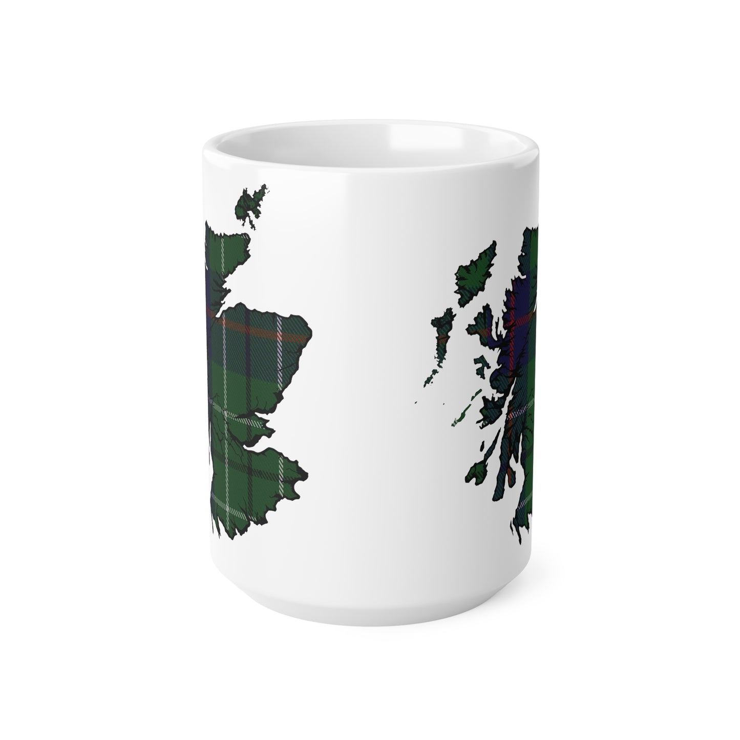 Duncan Tartan Scotland Map Mug, Coffee Cup, Tea Cup, Scotland, White