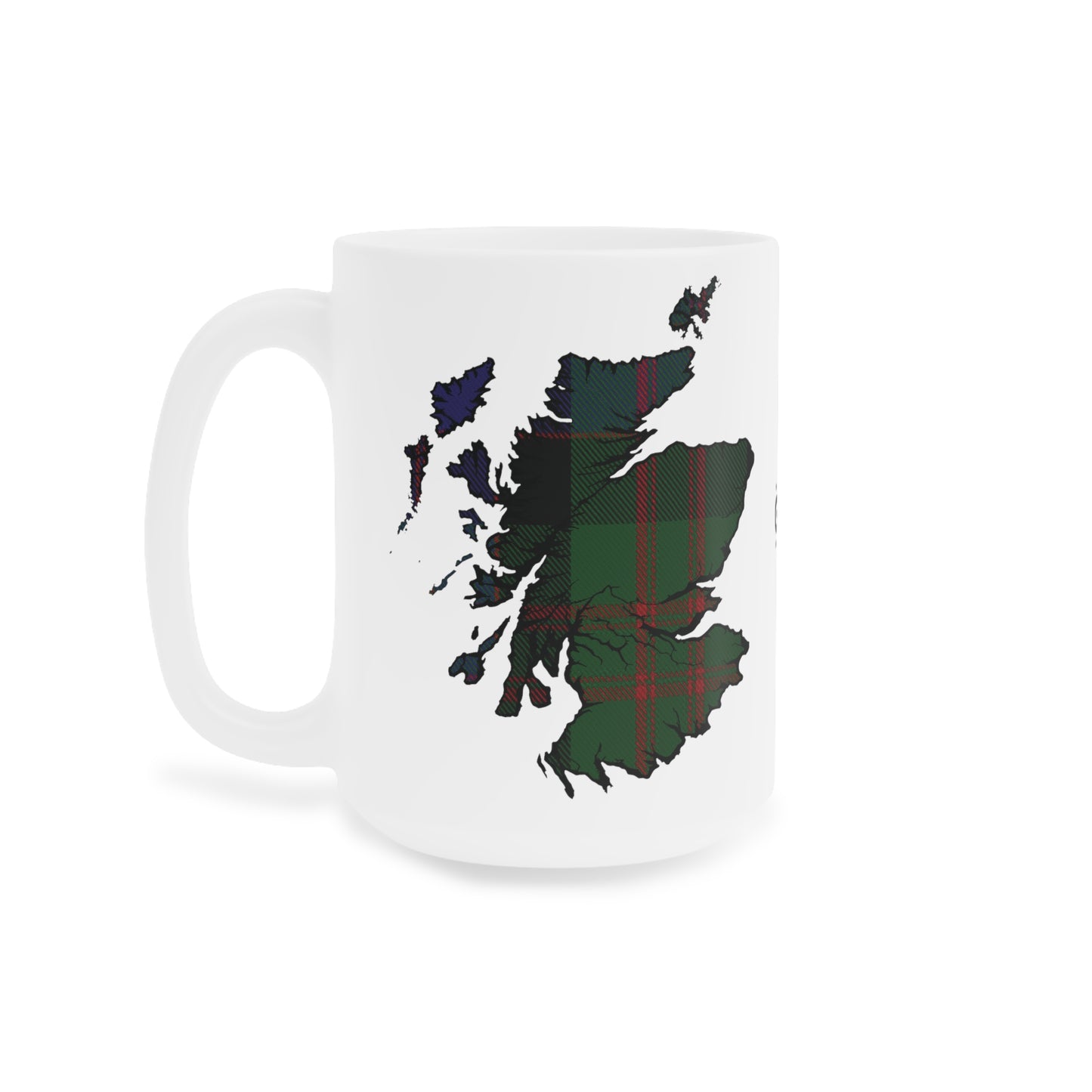 Scotland Tartan Map Mug - MacDonald Tartan, Various Sizes