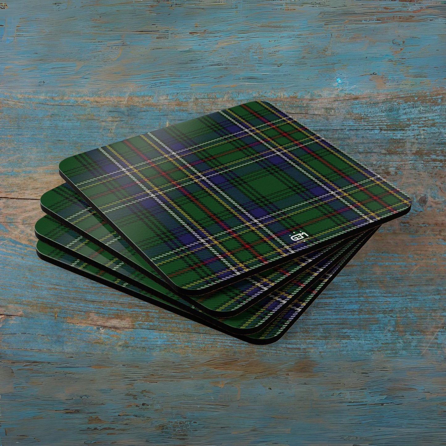 Scottish Tartan Cork Coaster Set (A-F)