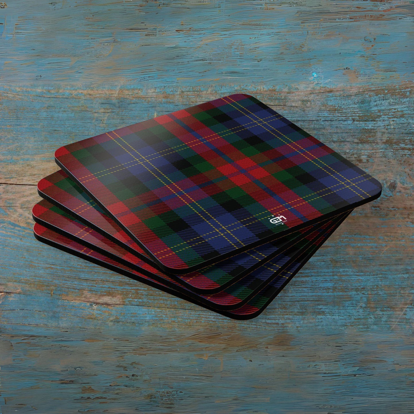 Scottish Tartan Cork Coaster Set (A-F)