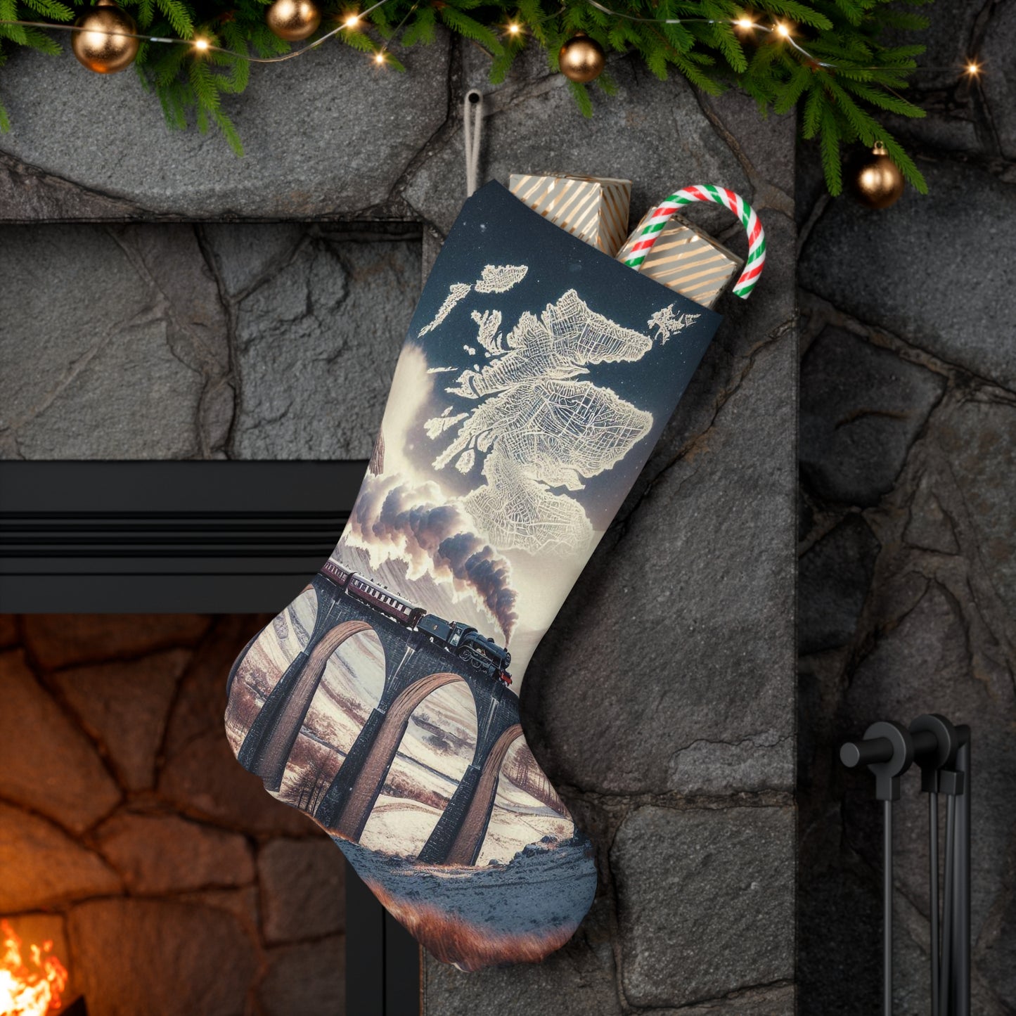 Chaussettes cadeaux d'hiver écossaises