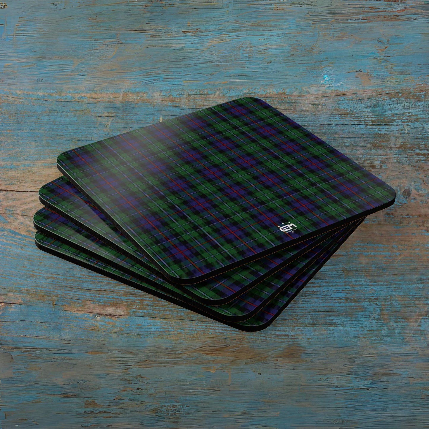 Scottish Tartan Cork Coaster Set (A-F)