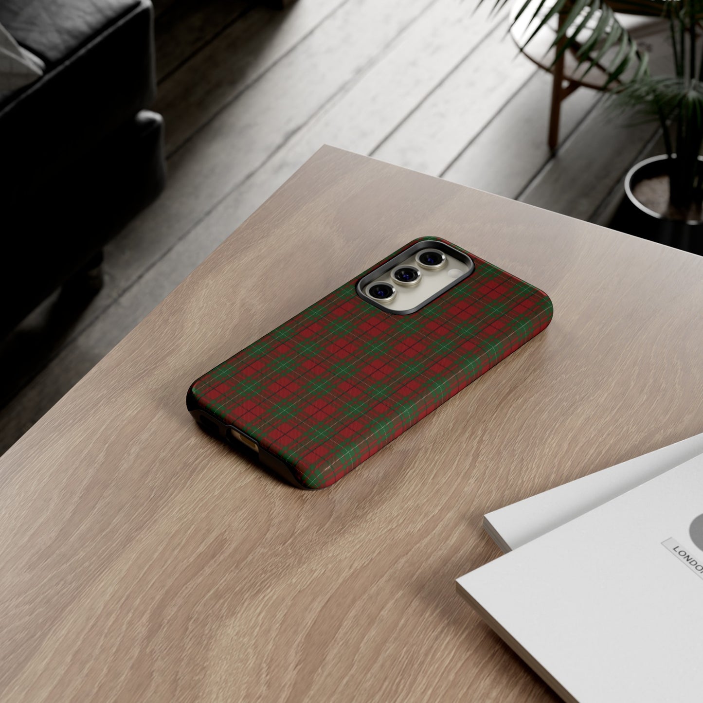 Étui de téléphone à motif tartan écossais - MacAuley, Divers
