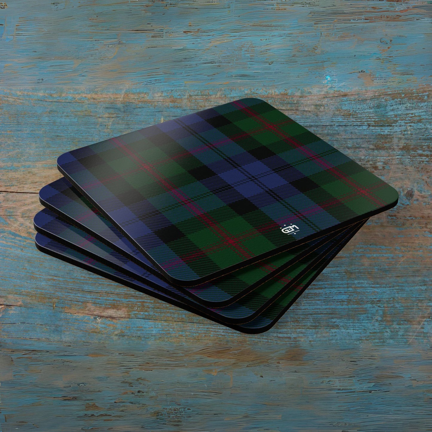 Scottish Tartan Cork Coaster Set (A-F)