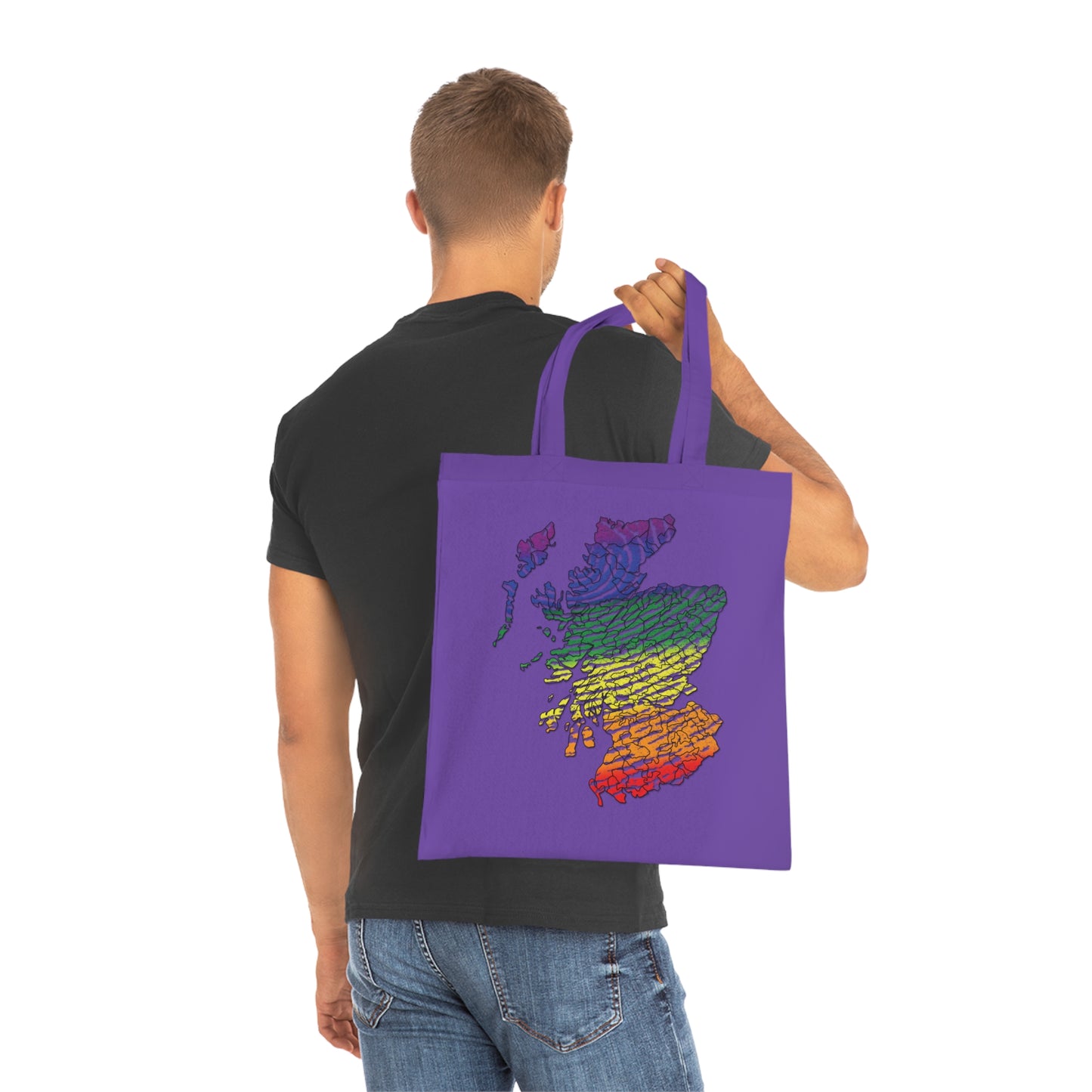 Carte du clan d'empreintes digitales Scotland Pride Tote bag doublé