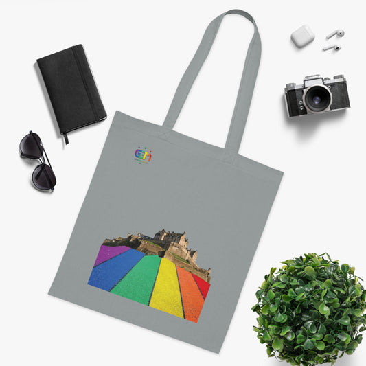 Pride Road Rock Edinburgh Castle Cotton Tote Bag
