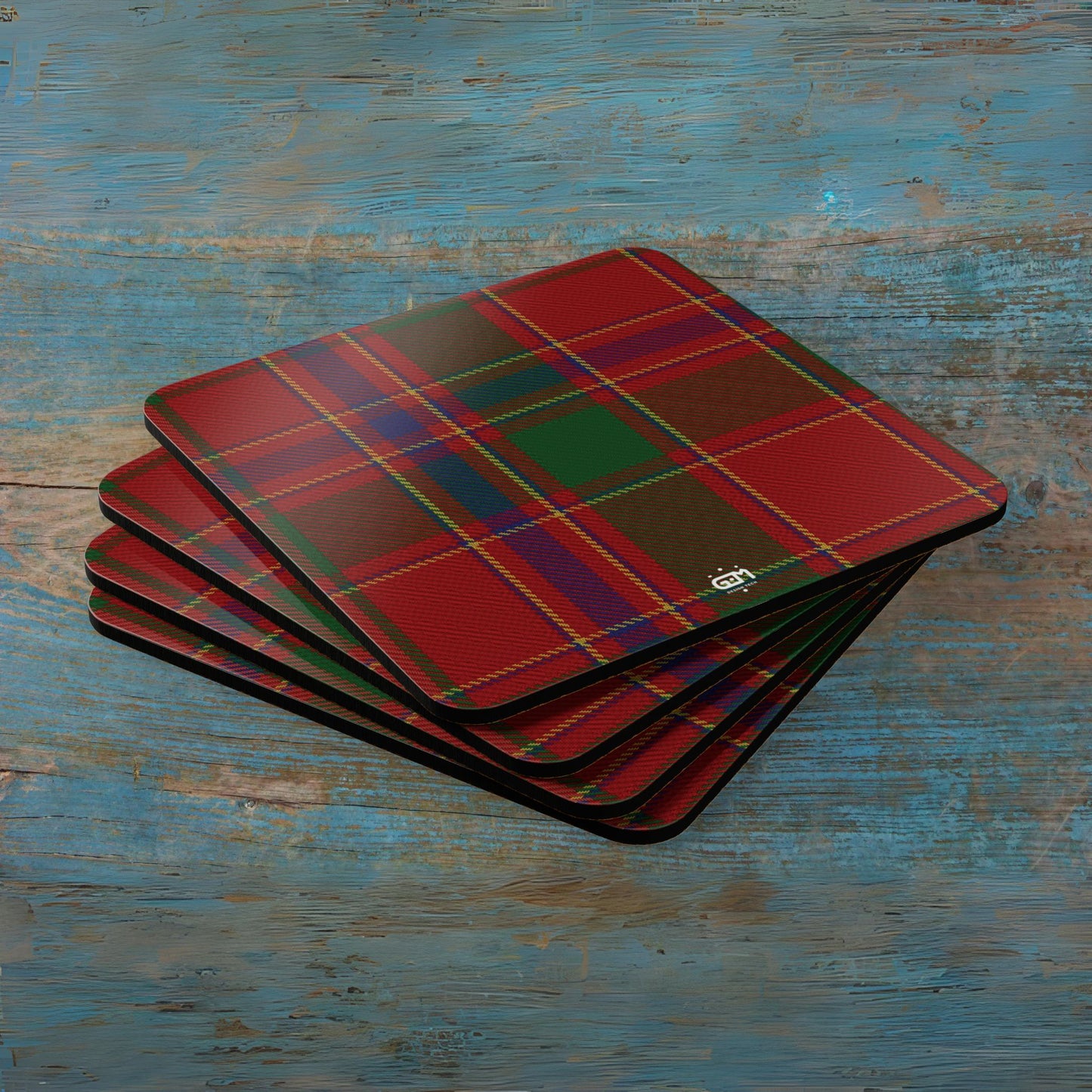 Scottish Tartan Cork Coaster Set (M/Mc/Mac)