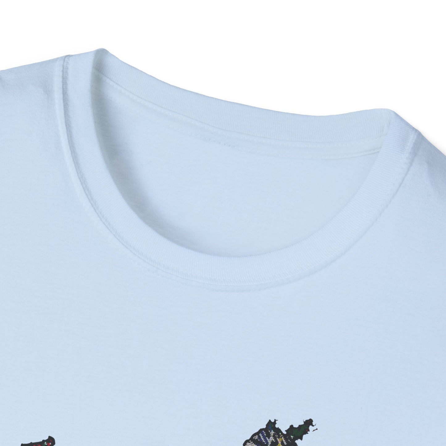 Tartan Scotland Map Softstyle Unisex T-Shirt - Stewart Tartan Tee