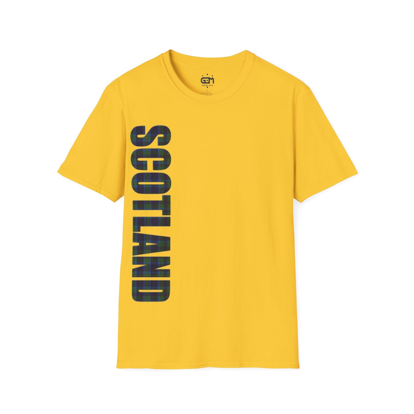 Scotland Lettering Miller Tartan Softstyle T-Shirt, Unisex Tee, Various Colours