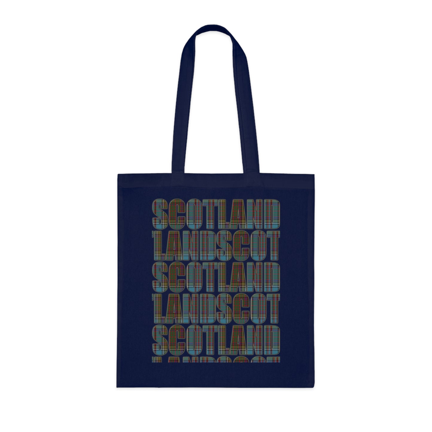 Sac fourre-tout en coton réversible avec carte tartan d'Écosse - Anderson Tartan