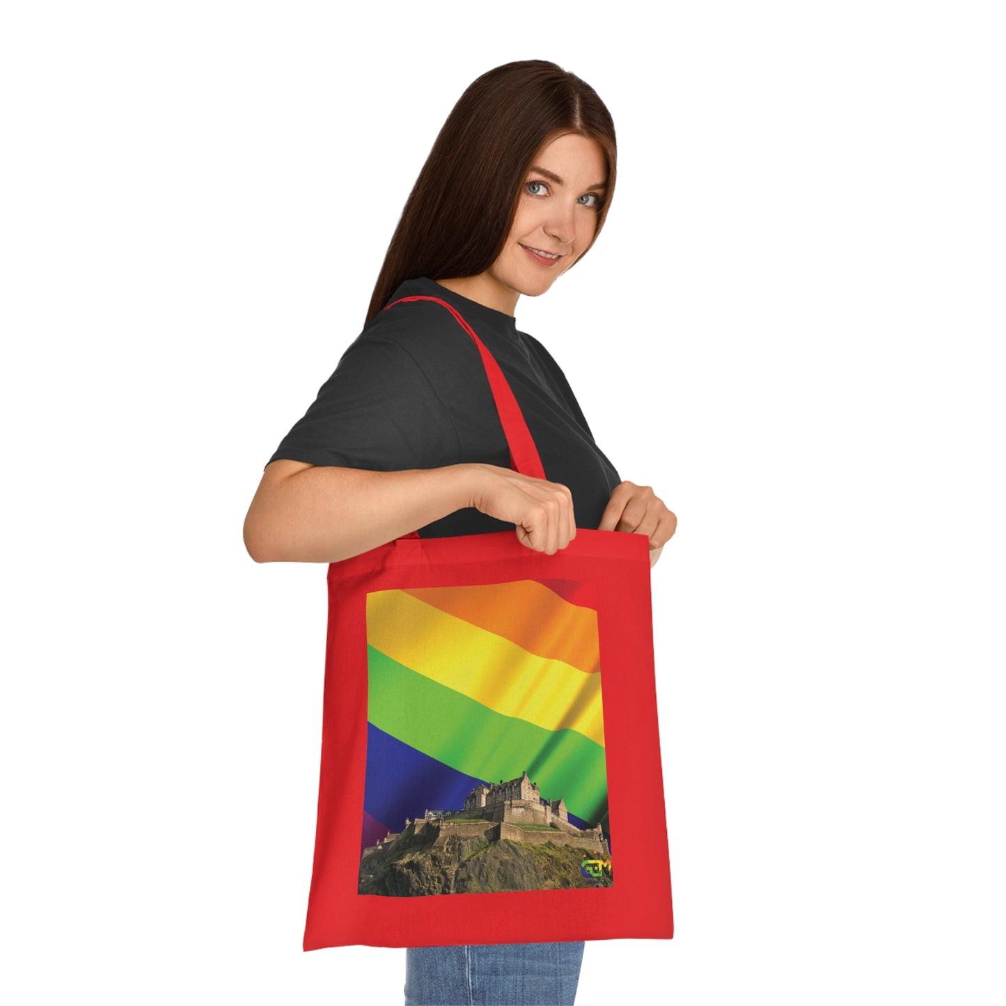 Ciel de drapeau de fierté du château d'Édimbourg Tote bag doublé