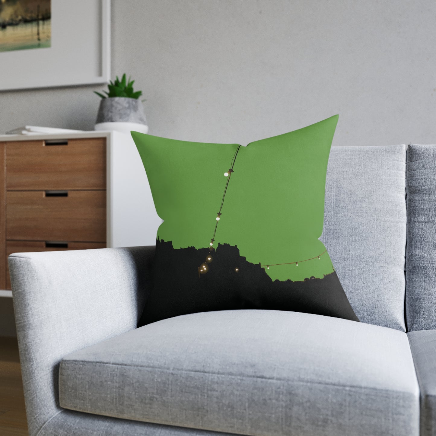 Coussins carrés Scotland Art Silhouette : différentes tailles