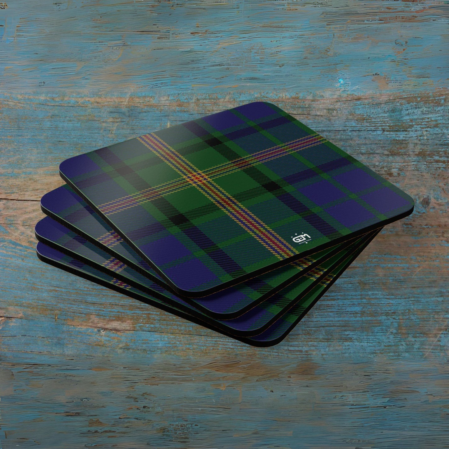 Scottish Tartan Cork Coaster Set (M/Mc/Mac)