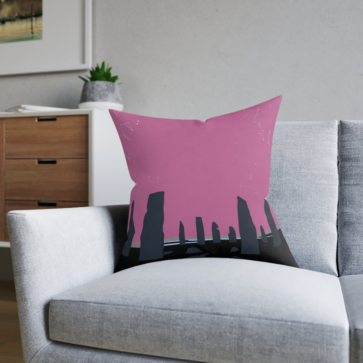 Coussins carrés Scotland Art Silhouette : différentes tailles