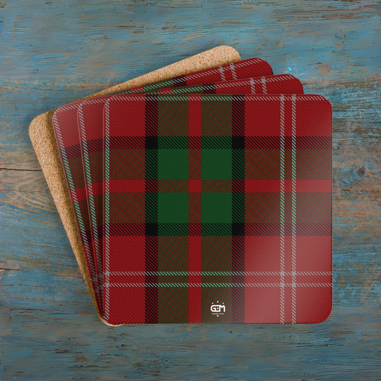 Scottish Tartan Cork Coaster Set (N-S)