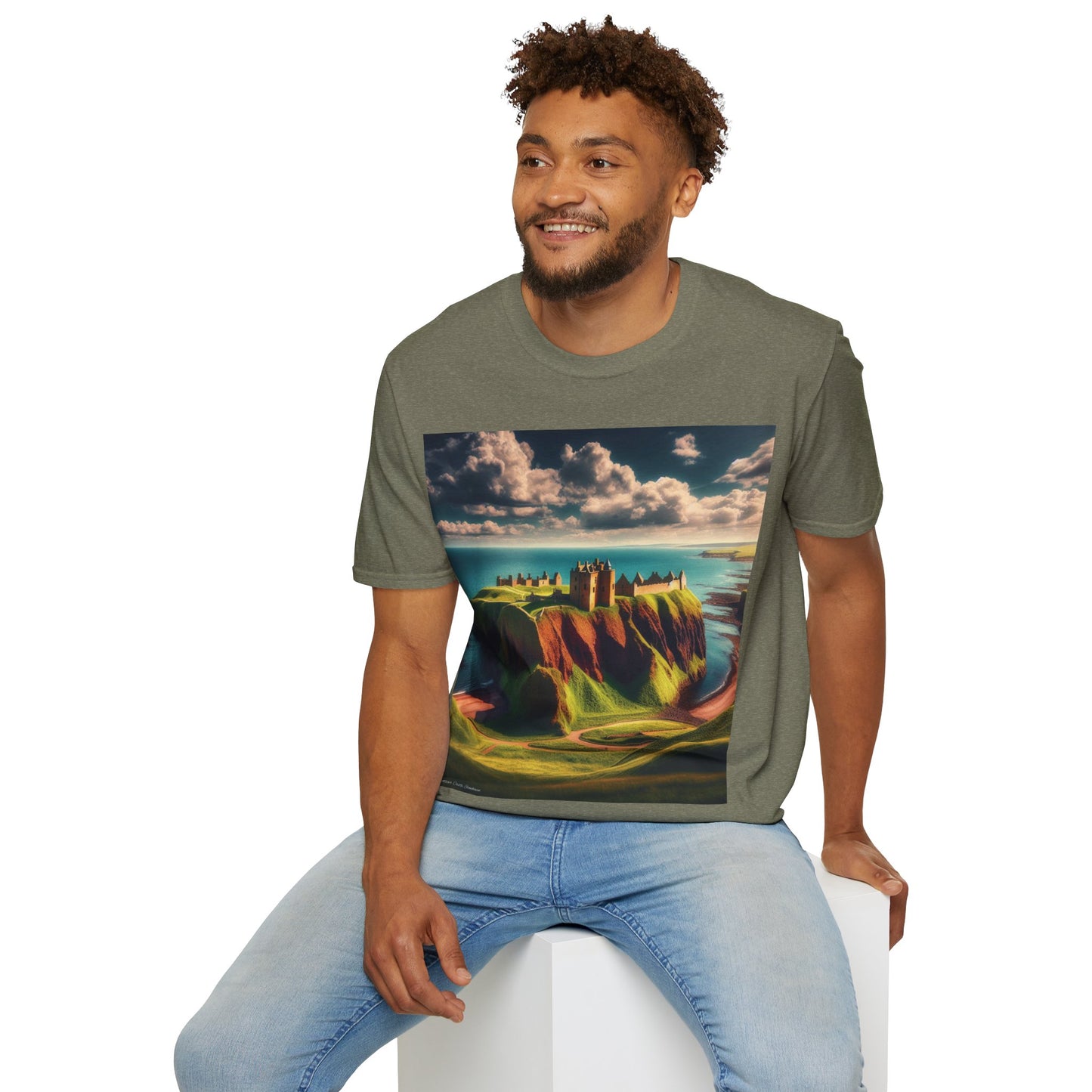 Dunnottar Castle - Stonehaven Softstyle T-Shirt, Unisex Tee, Scottish Landmarks, Various Colours