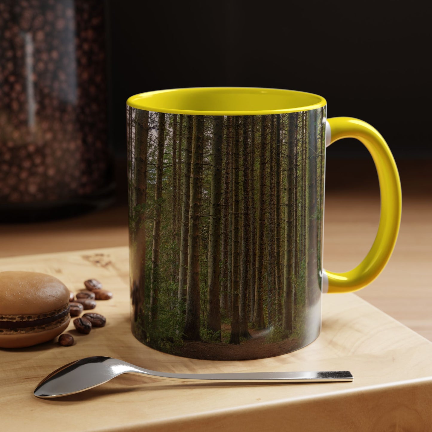 Tasses décoratives Écosse en gros plan - Scènes variées (jaune)