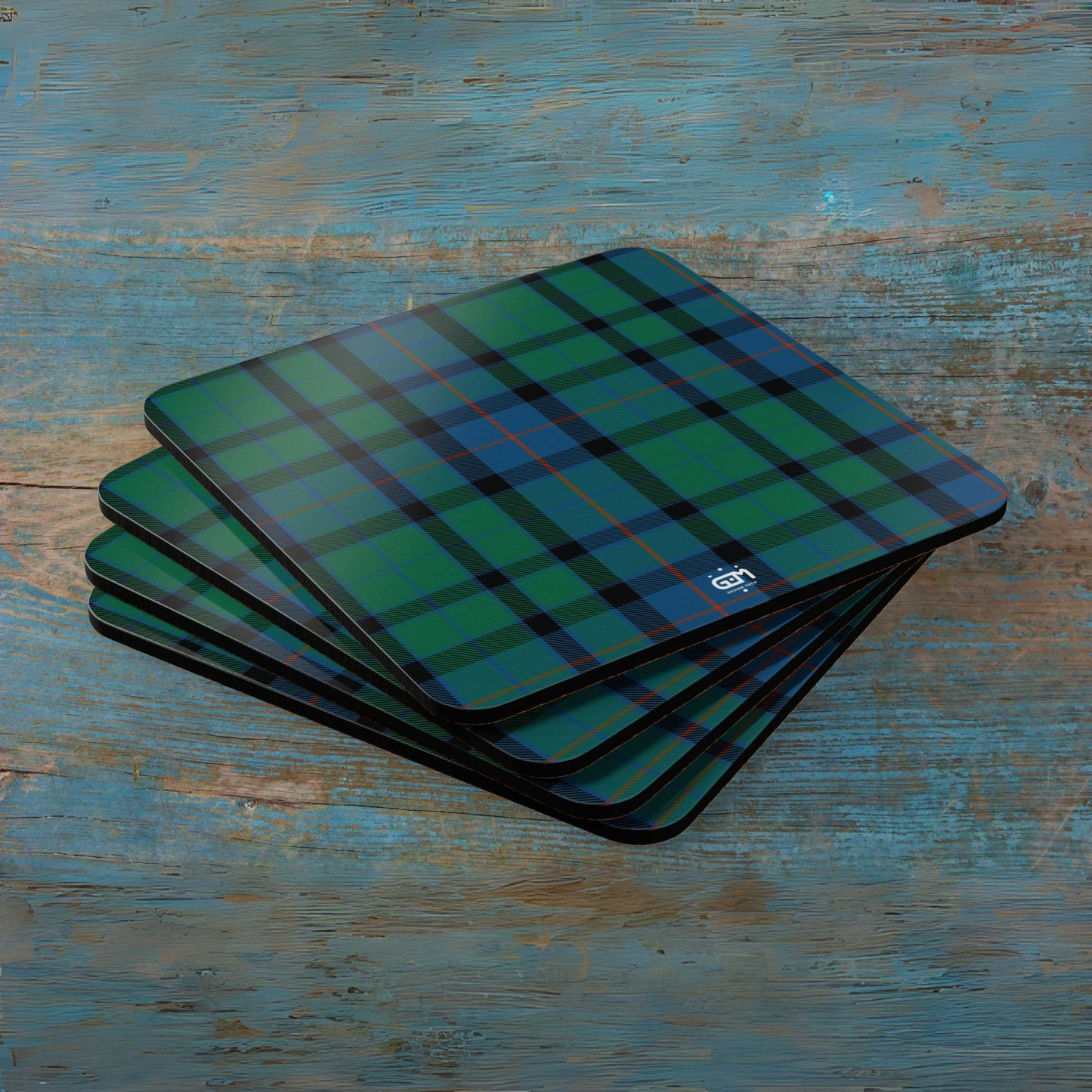 Scottish Tartan Cork Coaster Set (A-F)