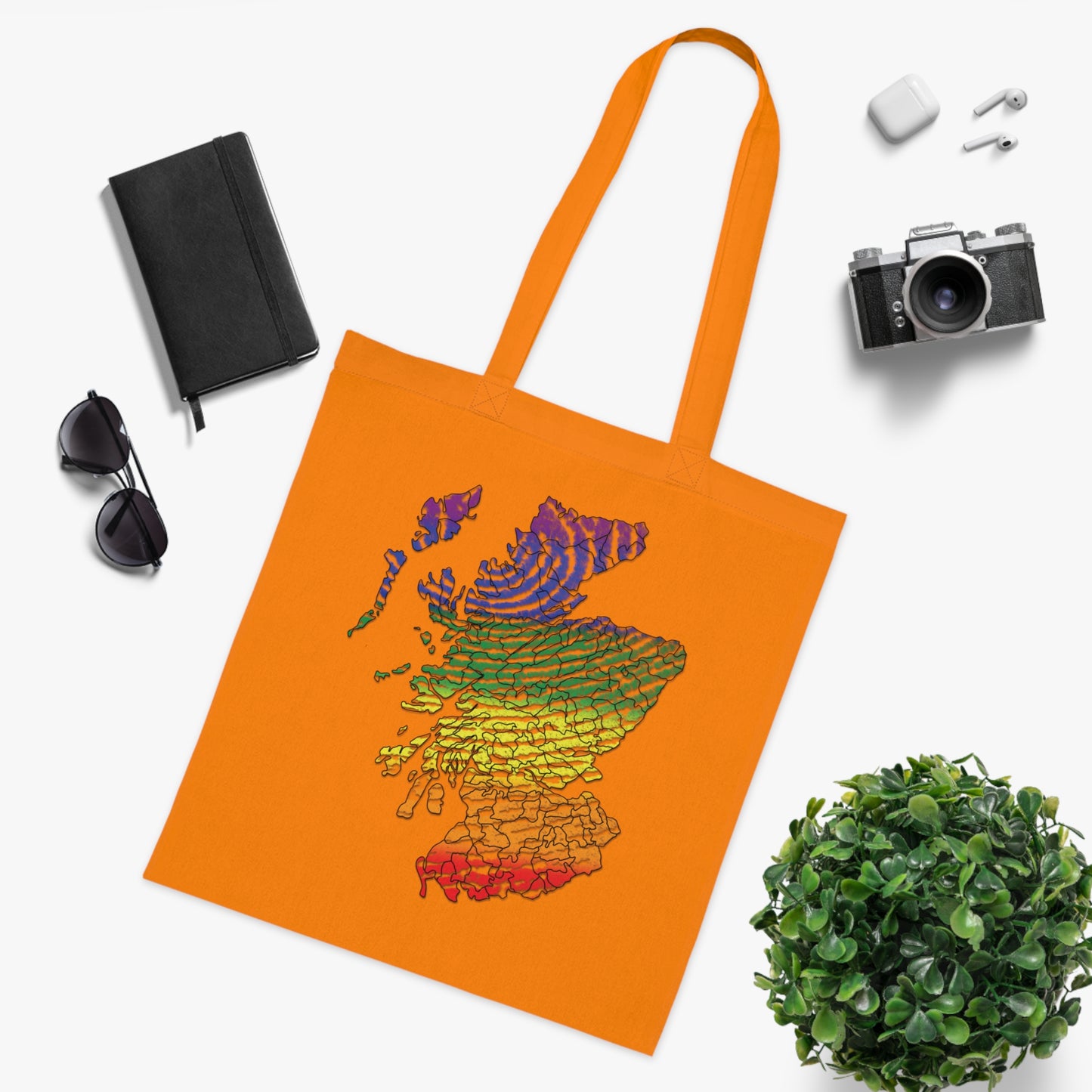 Carte du clan d'empreintes digitales Scotland Pride Tote bag doublé