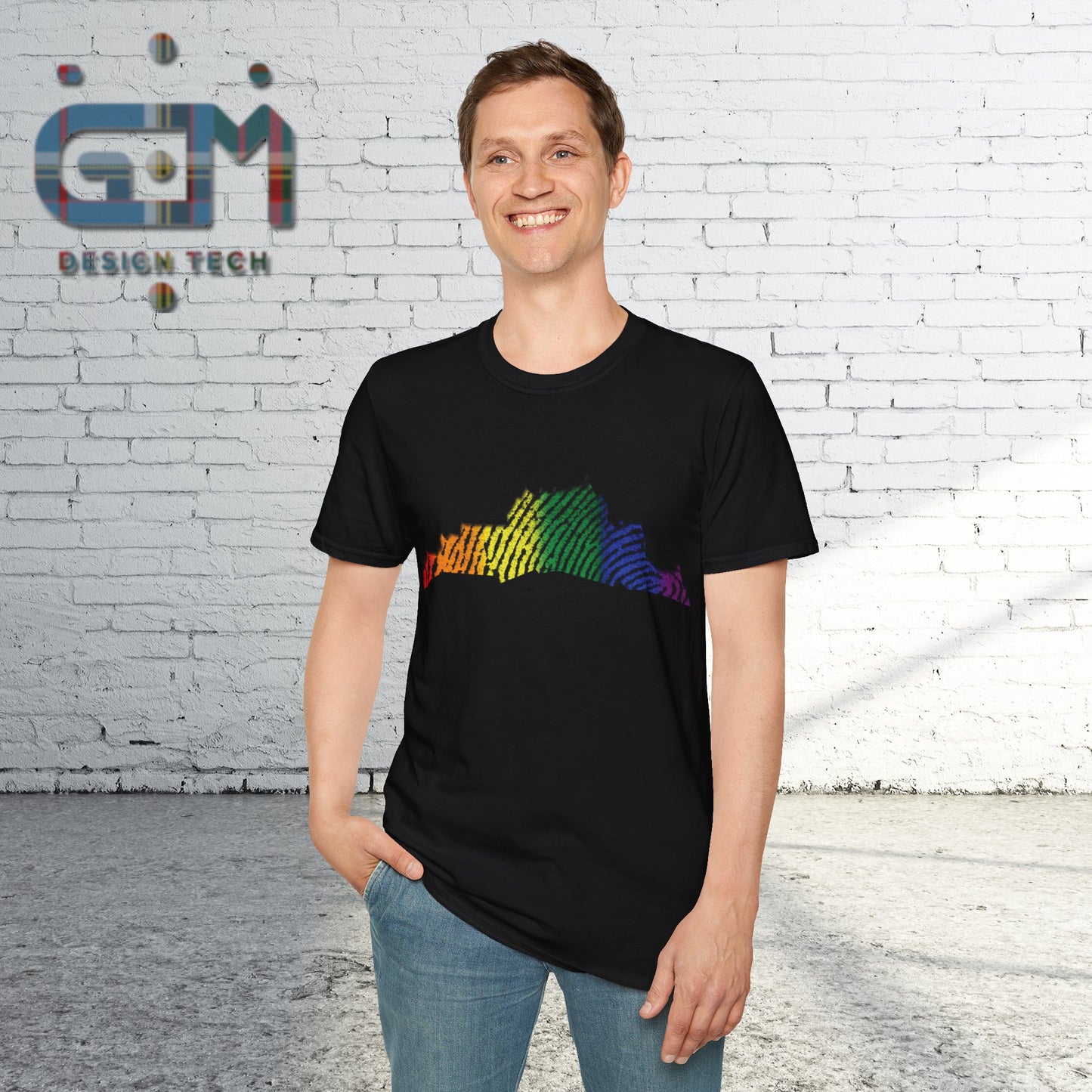 Edinburgh Castle Pride Fingerprint Art Unisex T-Shirt