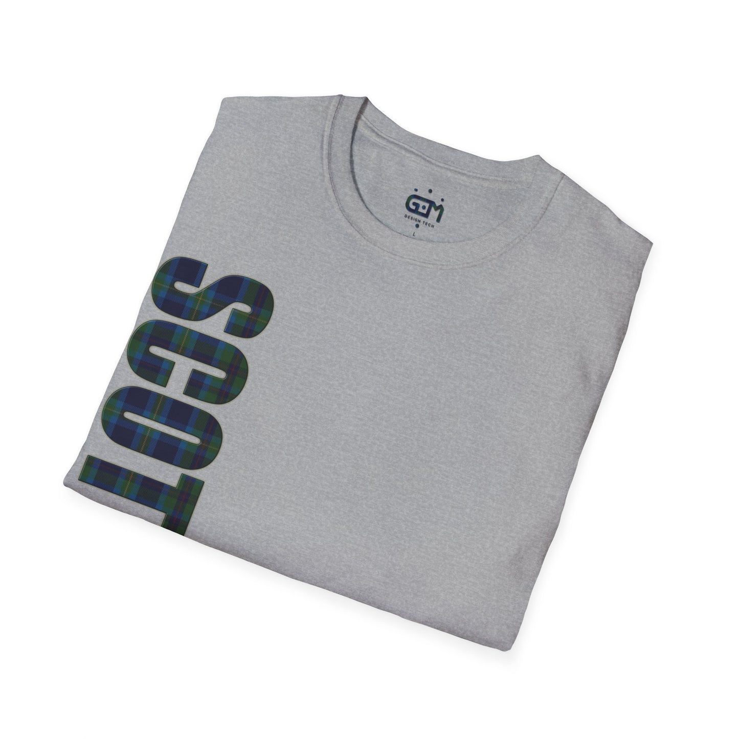 Scotland Lettering Miller Tartan Softstyle T-Shirt, Unisex Tee, Various Colours