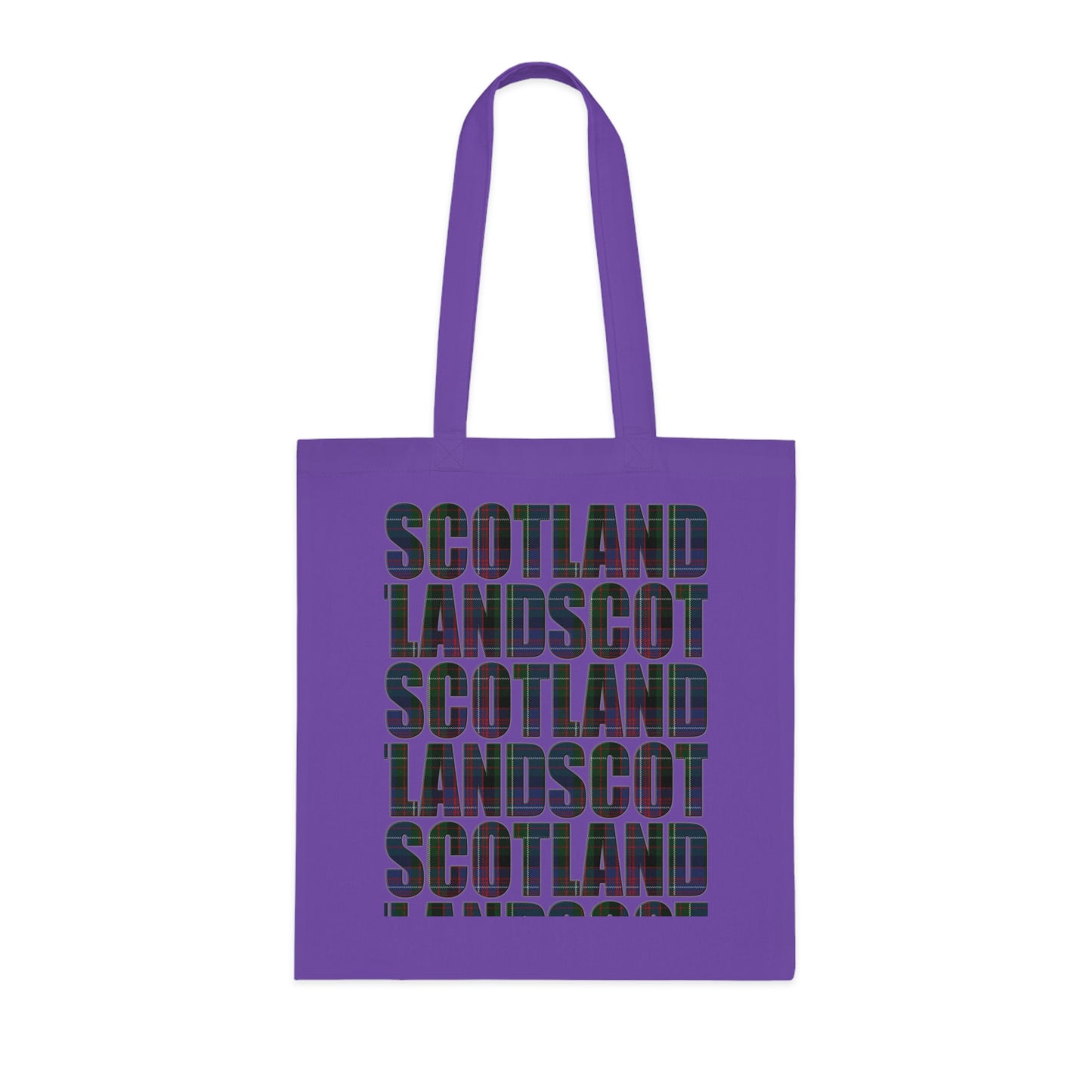 Sac fourre-tout en coton réversible avec carte tartan d'Écosse - Rankin Tartan