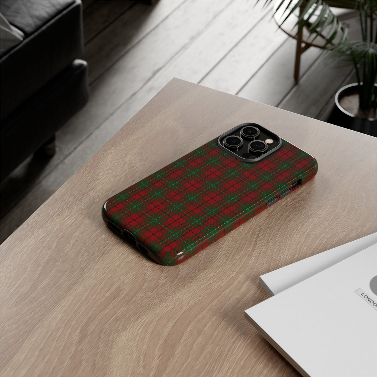 Étui de téléphone à motif tartan écossais - MacAuley, Divers