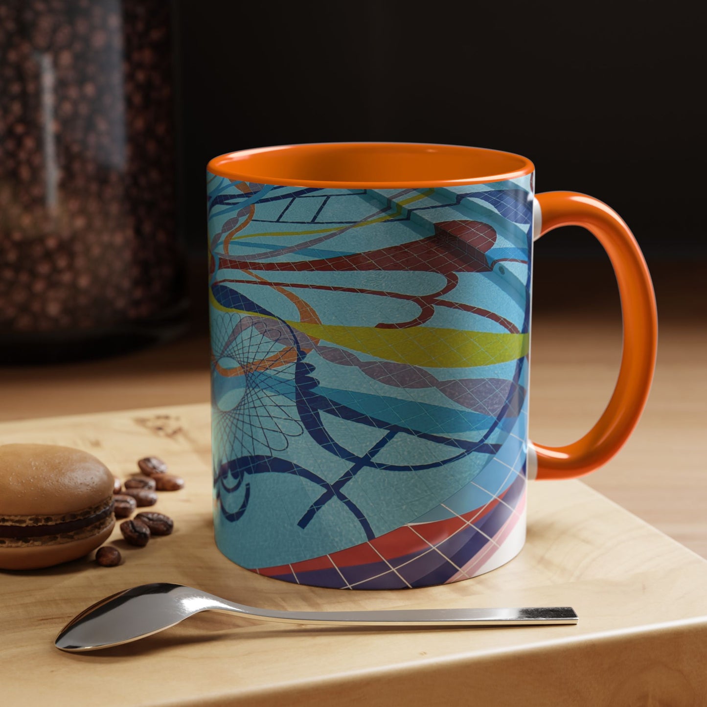Tasses décoratives Écosse en gros plan - Scènes variées (orange)