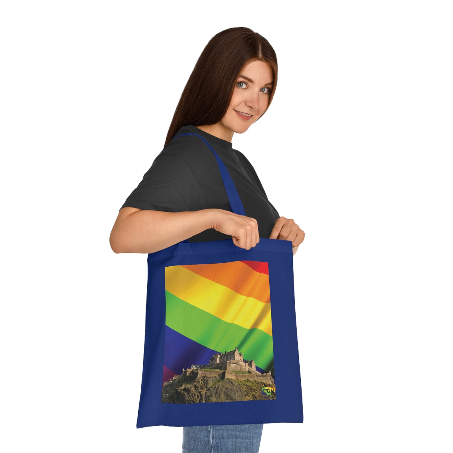 Ciel de drapeau de fierté du château d'Édimbourg Tote bag doublé