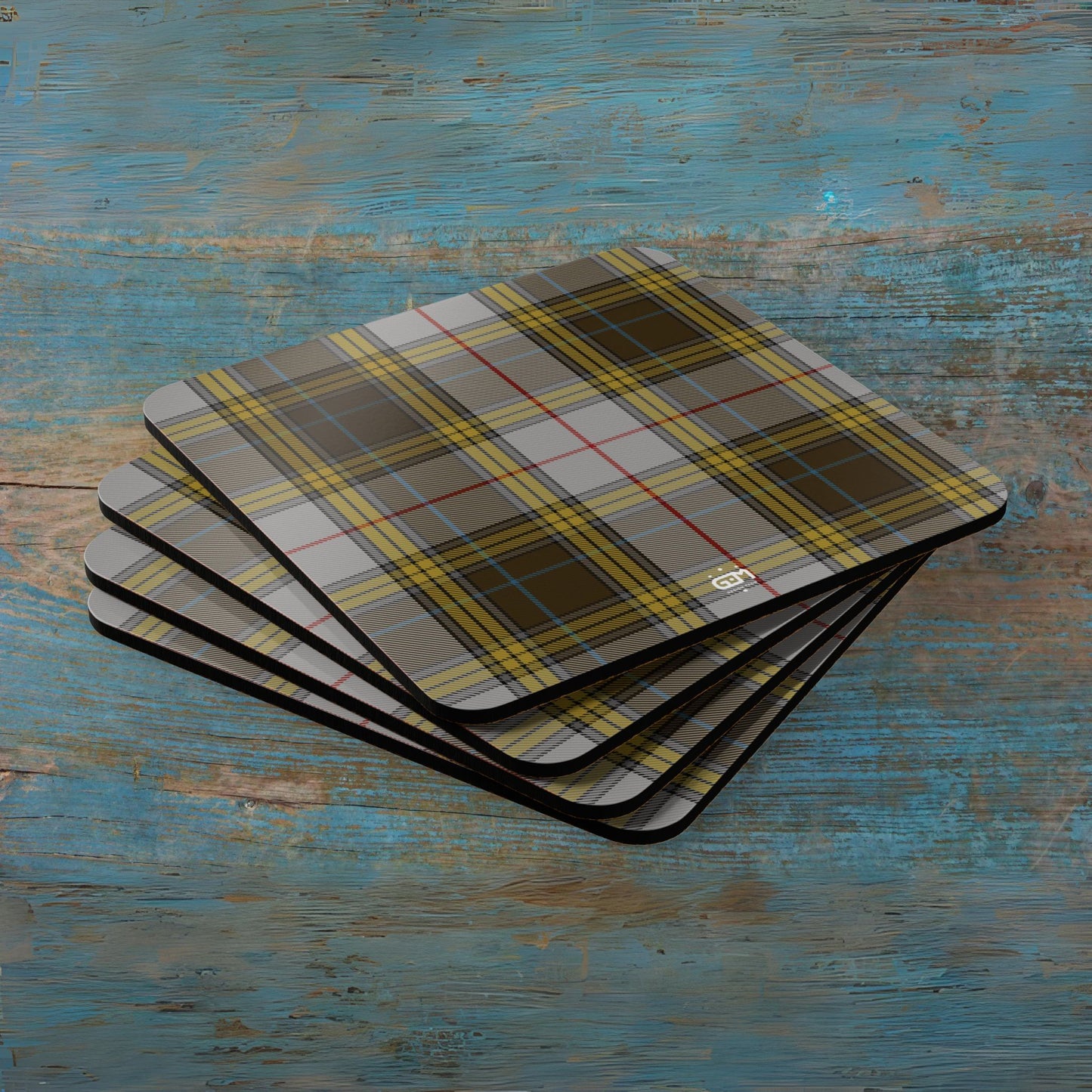 Scottish Tartan Cork Coaster Set (A-F)